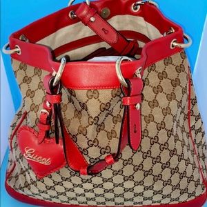 Gucci Valentine Top Handle Bag Red